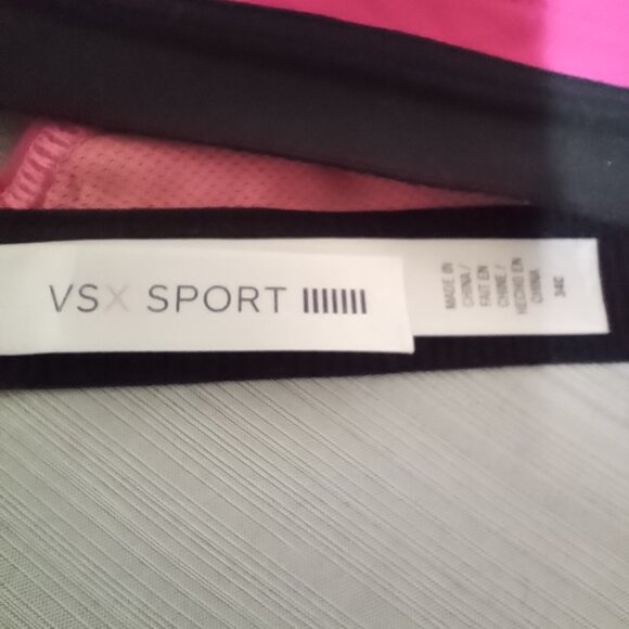 Victoria's Secret VSX The Incredible Sports Bra Pink & Black Size 32C Li… - Picture 7 of 8